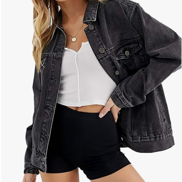 Hollister Black Denim Jacket - Picture 1 of 3